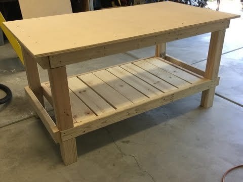 Easy To Build Simple Workbench With A Shelf