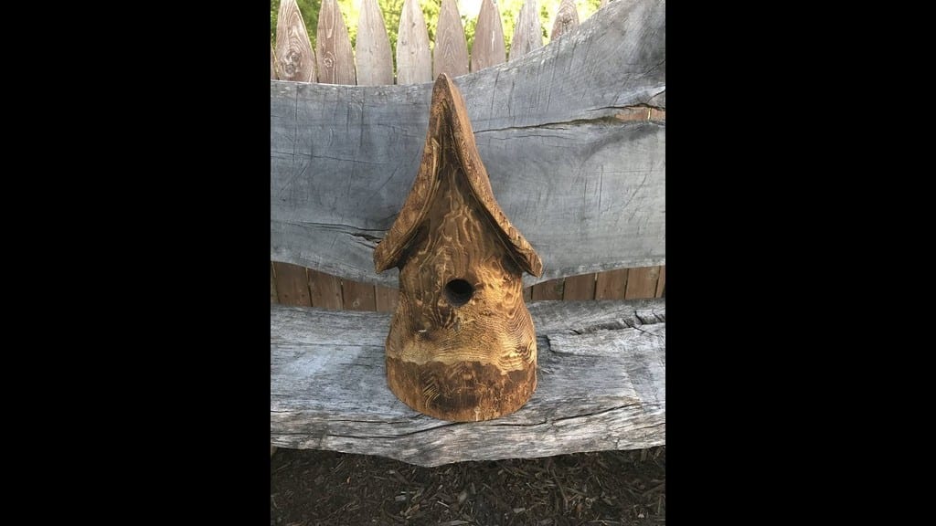 Fun Chainsaw Carved Birdhouse