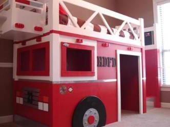 Loft Style Bunk Bed For Aspiring Firefighters