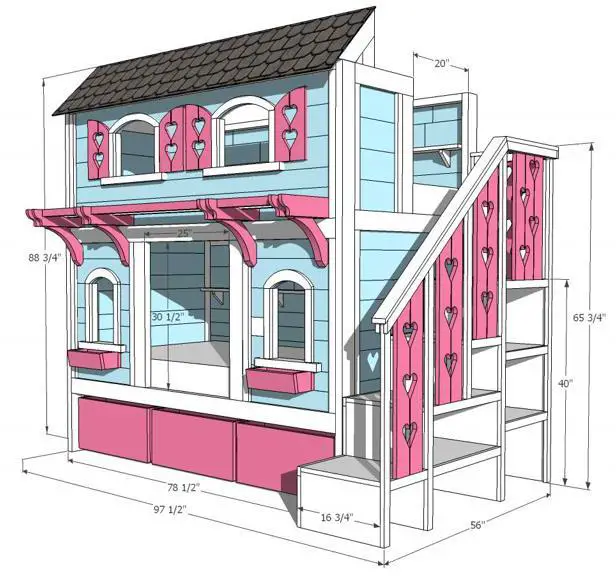 Making A More Elaborate Bunk Bed For The Little Girls