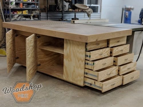 Outfeed Workbench Torsion Box Top Downdraft Sanding