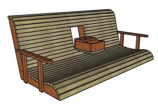 Porch Swing With A Cup Holder