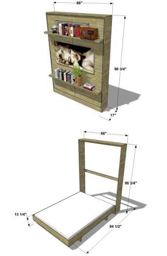 Queen Sized Murphy Bed With Enough Shelf Space