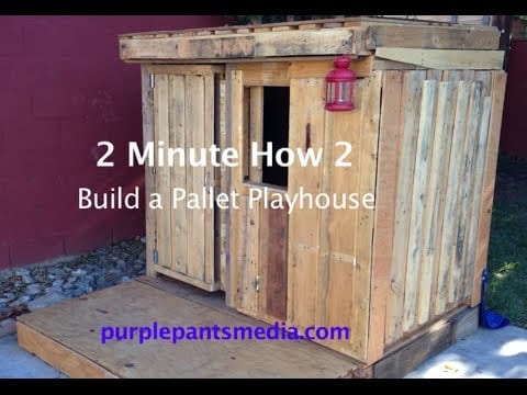 Quick To Build Pallet Playhouse Shed