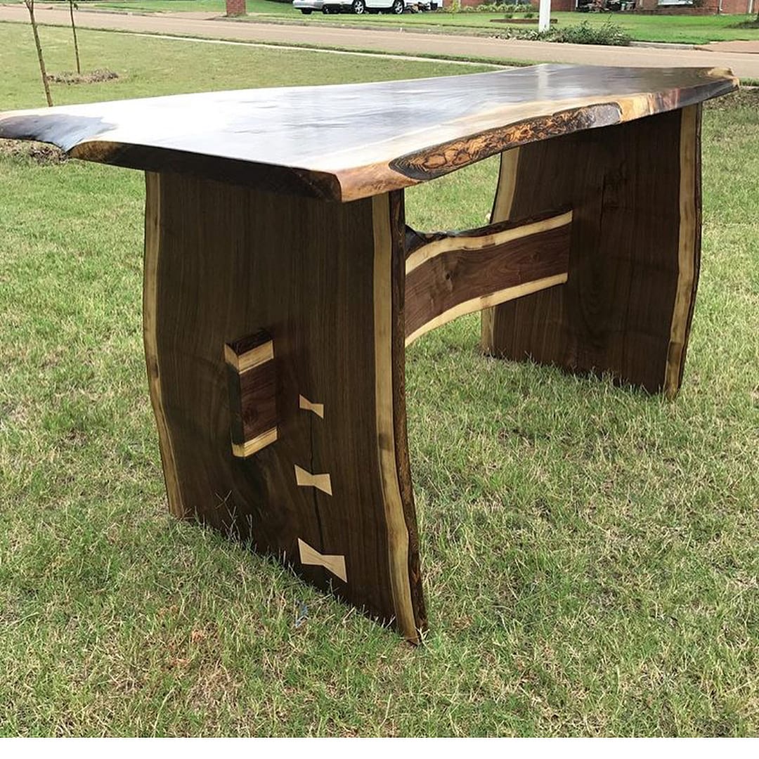 Rustic Walnut Slab Diy Farmhouse Table