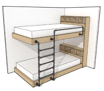 Seemingly Hanging Bunk Beds