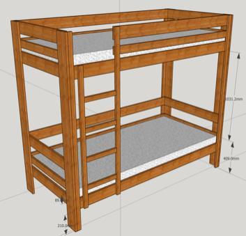 Simple And Robust Bunk Bed With The Help Of The Lumber Store