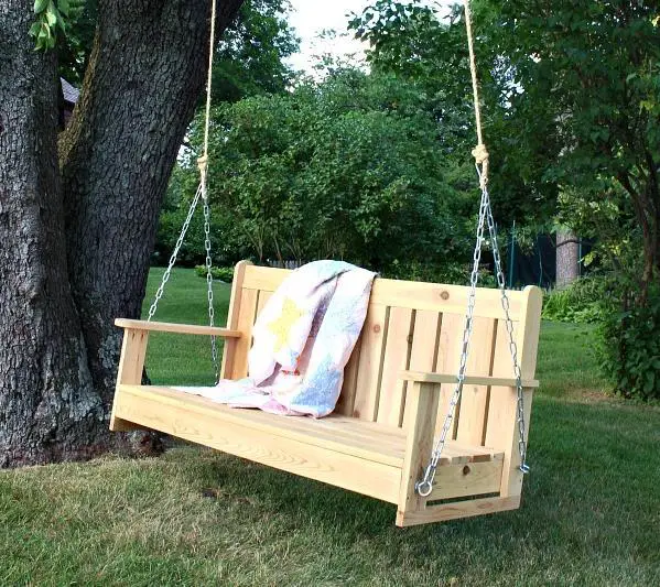 Simple Porch Swing Installed In Your Tree