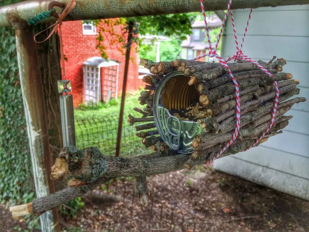 Tin Can Bird Feeder