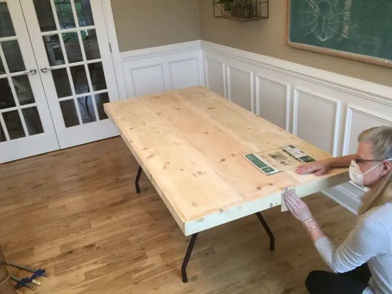 Ugly Folding Table Farmhouse Table Makeover