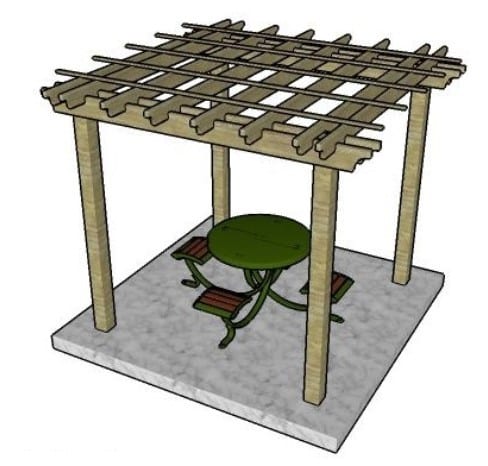 8 X 8 Pergola Plan