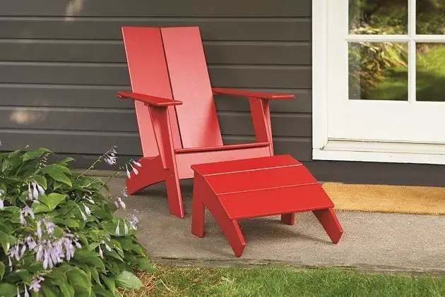 Basic Red Adirondack Chair