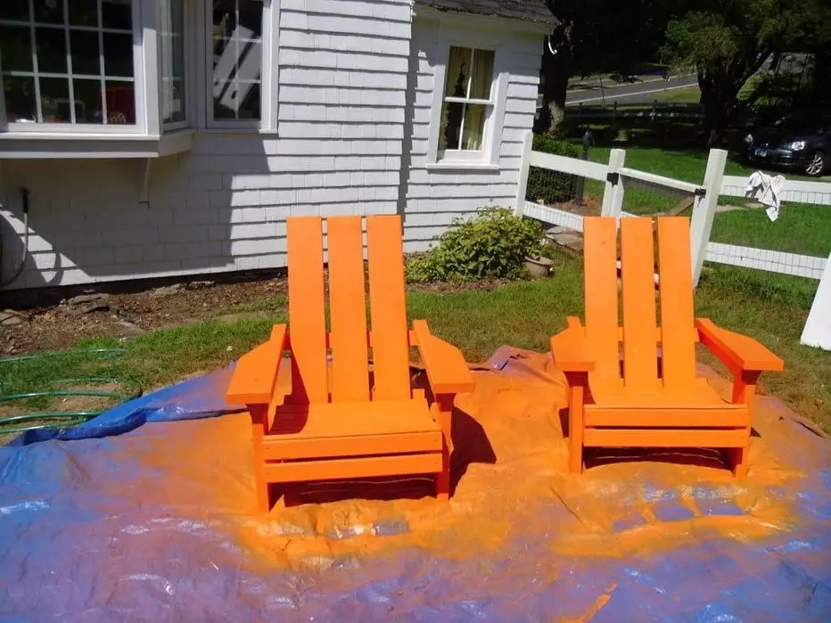 Bright Orange Adirondack Chairs