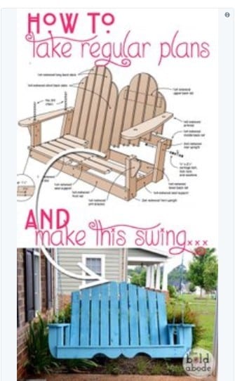 Building An Adirondack Chair Swing