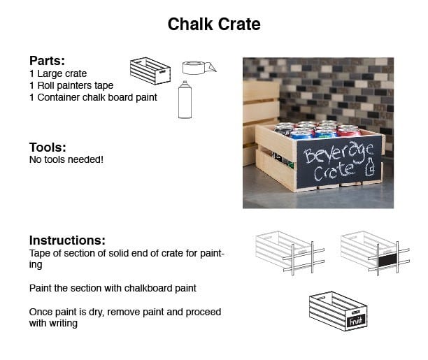 Chalkboard Pallet Box Crate