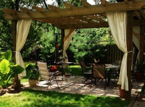 Curtained Pergola Plans