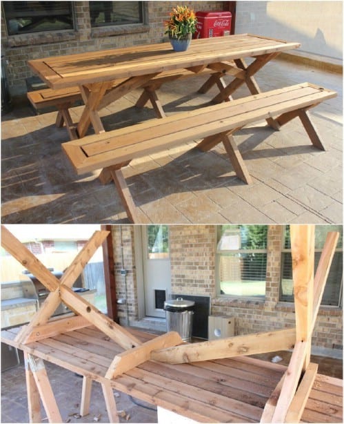 Extra Large Picnic Table For An Outdoor Party