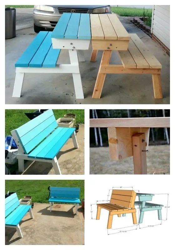 Foldable Chair That Turns Into A Picnic Table