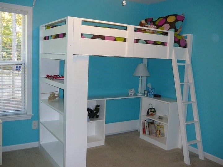 Loft Bed With Bookcase