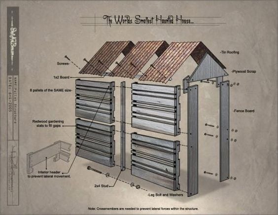 10 Pallet House Diy Plans Cut The Wood