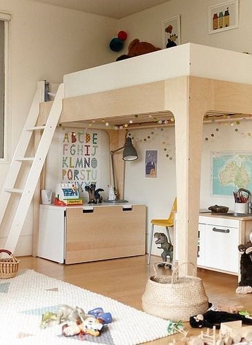 Neutral Colored Loft Bed