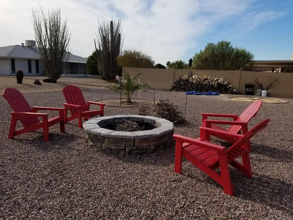 Pallet Chairs Around A Fire Pit