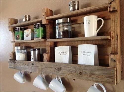 Pallet Kitchen Shelves