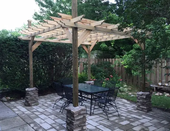 Pergola For A Stone Covered Patio