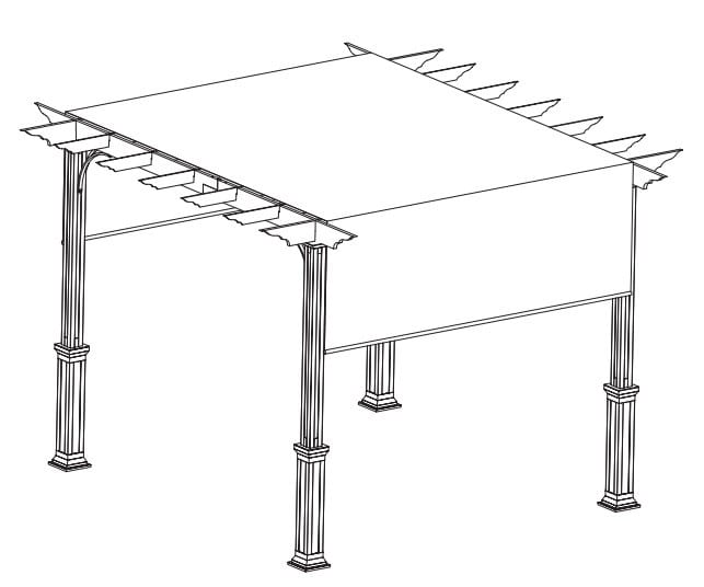 Pergola With A Canopy From Lowes