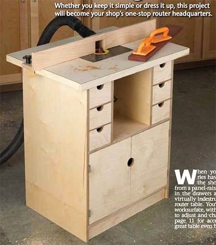 Router Table And Organizer