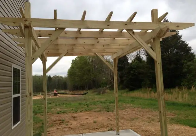 Simple Pergola Design For Backyard Area