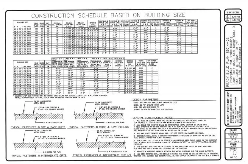 State Of Oregon Storage Building Plans 2