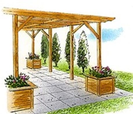 The Patio And Planter Design Pergola