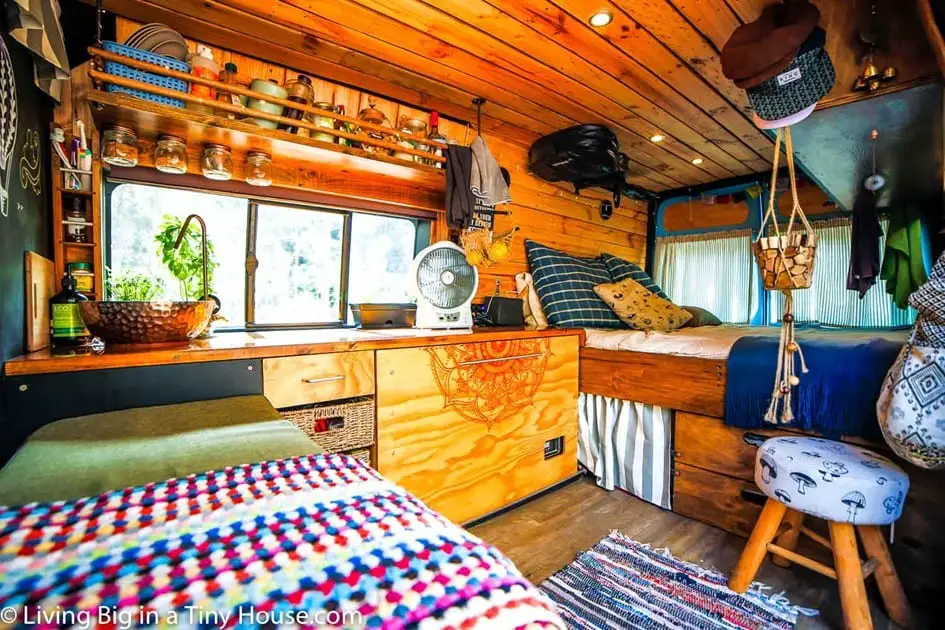 Van Makeover Into Tiny House On Wheels