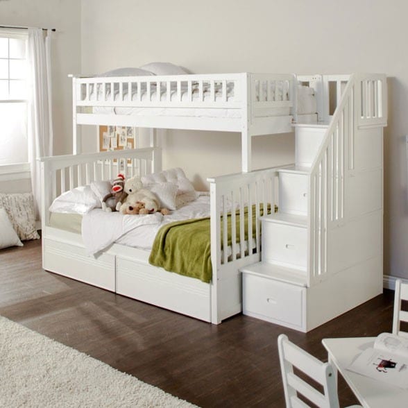 Very White Room With Majestic Loft Bed