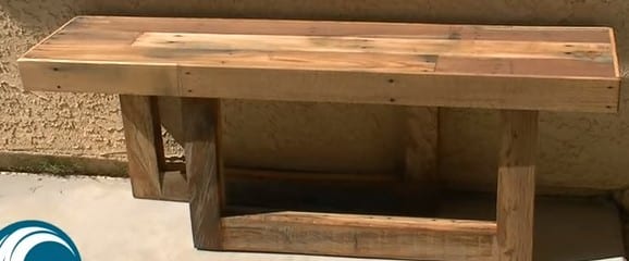 3 Pallet Wood Bench