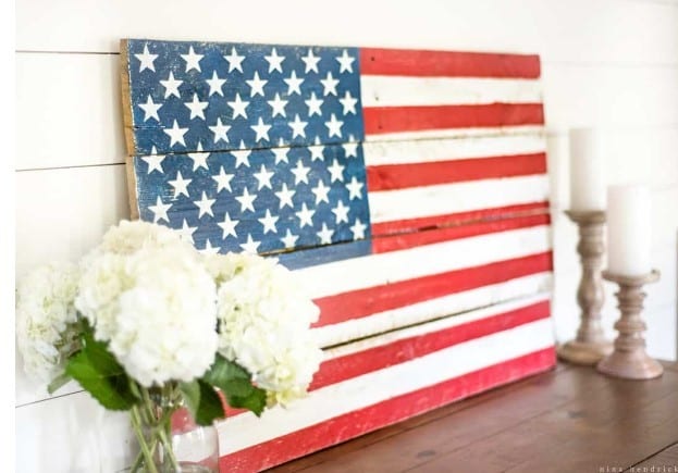 American Flag Wood Pallet By Nina Hendrick