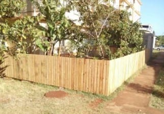 Backyard Fence Made From Pallets