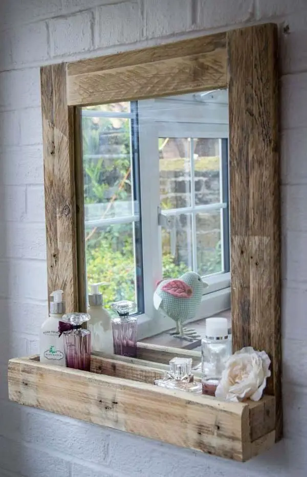 Bathroom Mirror And Shelf Project
