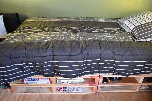Boosting Storage Space With Pallet Bed Frame