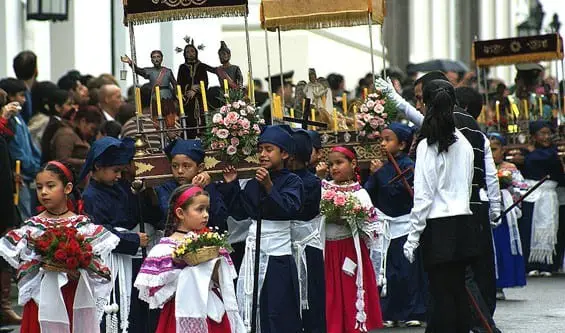 Carrying The Sacred Symbols Of Faith Down The Streets Of Popayan Carrying The Sacred Symbols Of Faith Down The Streets Of Popayan