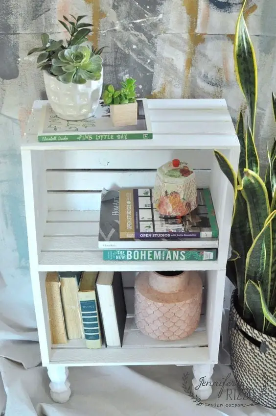 Clean Looking White Pallet Nightstand