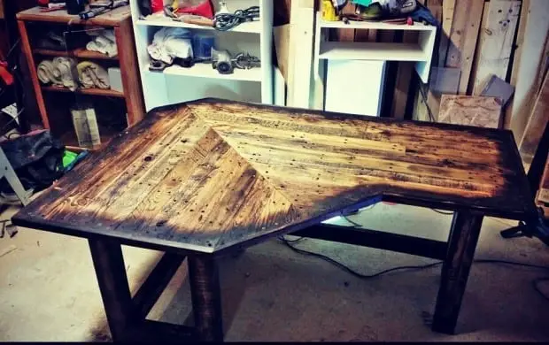 Corner Table Made Of Pallets