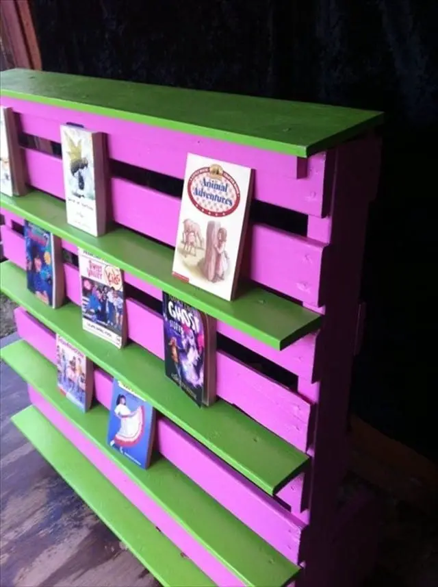 Cute Children Pallet Bookshelf