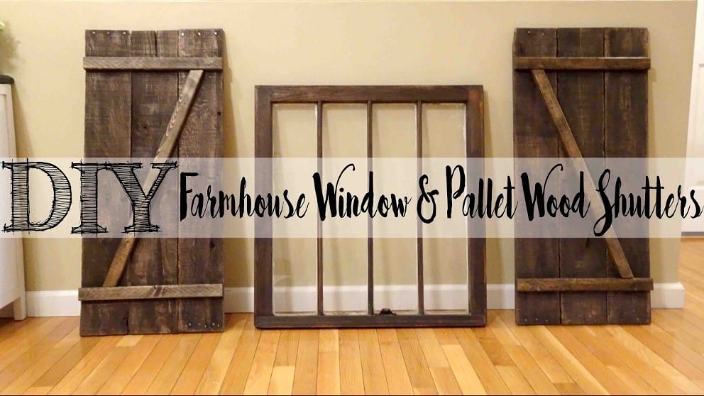 Diy Pallet Wood Shutters With Matching Farmhouse Window