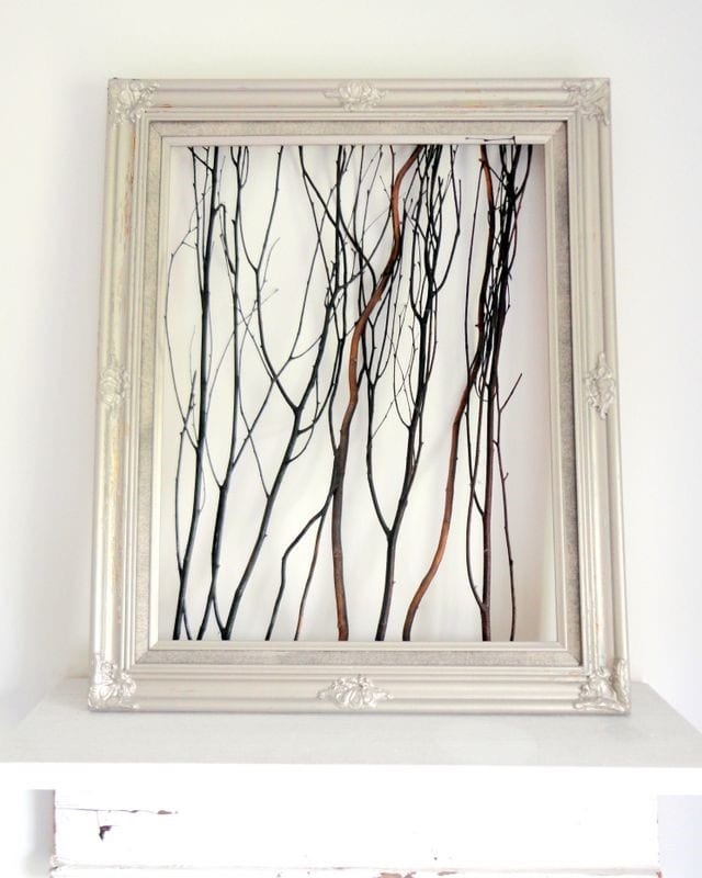 Diy Simple Framed Twig Homemade Wall Art