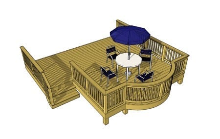 Deck With Curved Bay