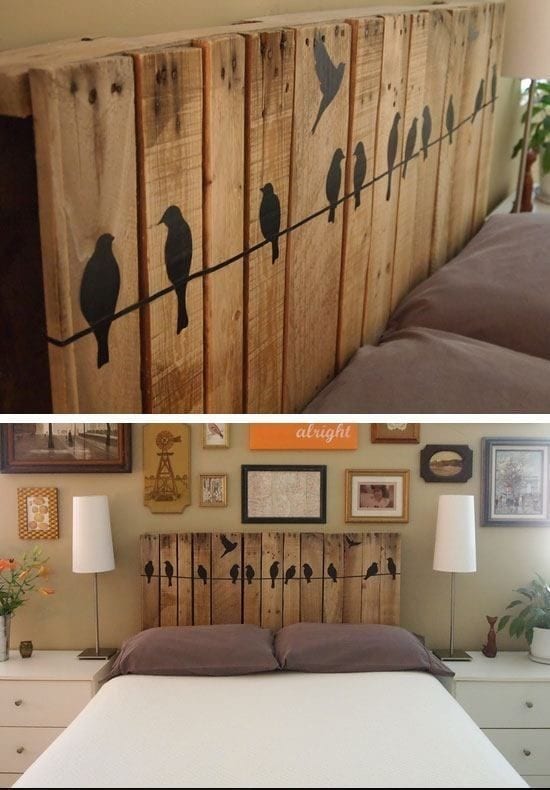 Decorating On A Budget Pallet Wood Headboard