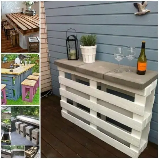 Easy To Make Pallet Bar