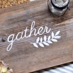 Gather Pallet Wood Sign